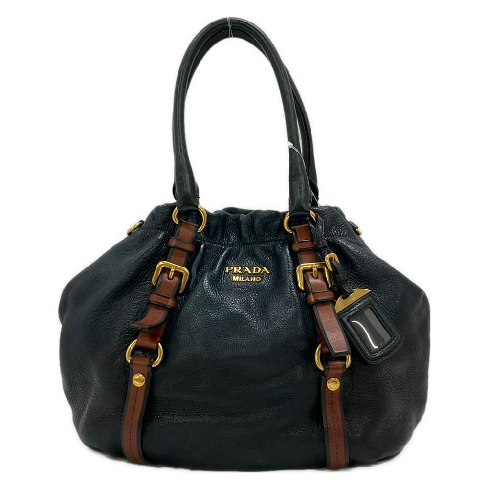 Prada Handbag BN1773 Navy Brown